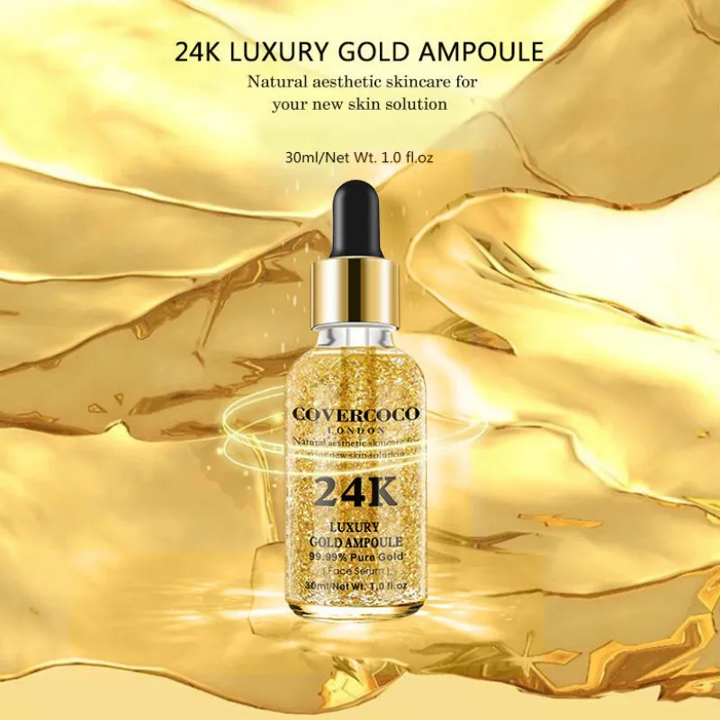 Сыворотка для лица с 24-каратным золотом укрепляющая увлажняющая против морщин