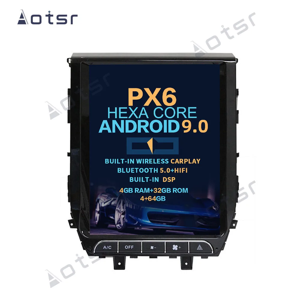 12 дюймовый автомобильный DVD-плеер N0 на Android 9 0 в стиле Tesla с GPS-навигацией для Toyota Land