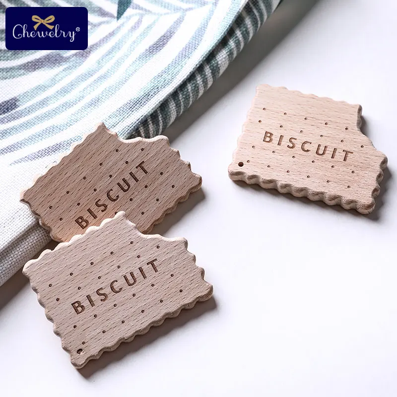 10 шт. детские деревянные подвеска-прорезыватель буковая древесина печенье