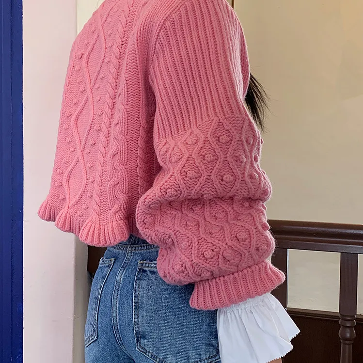 Женский трикотажный пуловер HAMALIEL яркий небесно-голубого цвета с