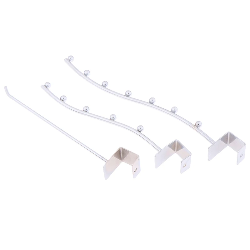 

Wall Mount Waved Waterfall Hanger Rack 0/5/7 Beads Garment Display Hooks