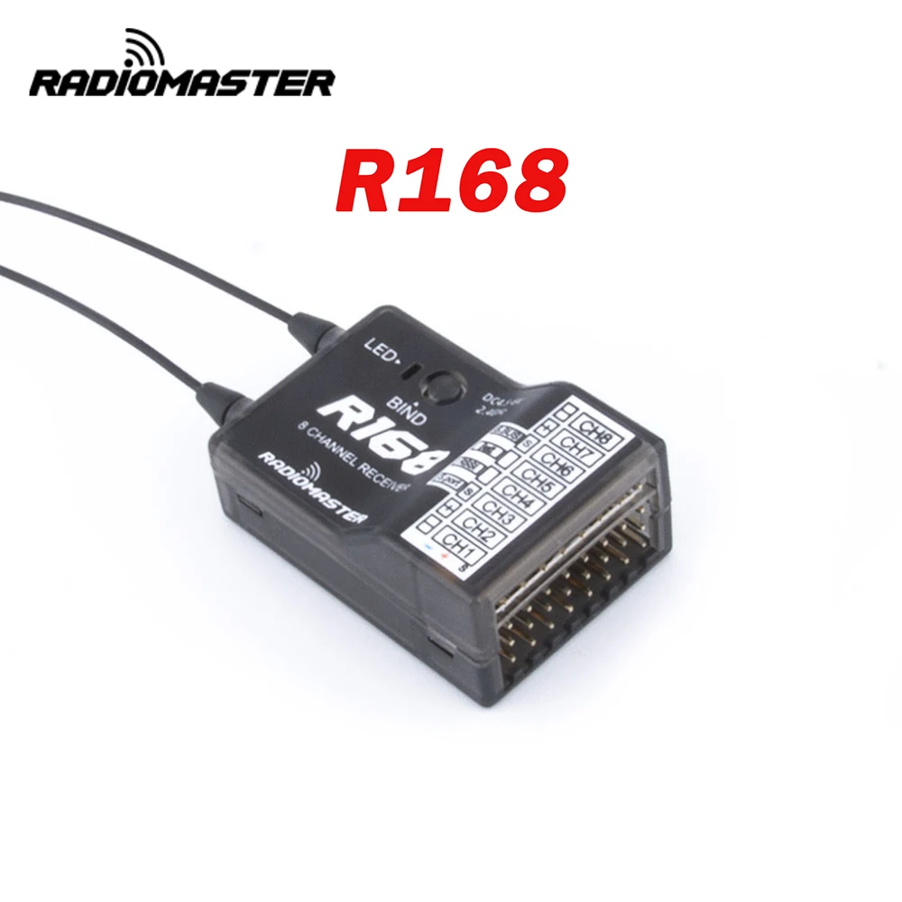 RadioMaster-receptor Nano R81, R84, R86, R86C, R88, R161, R168, 2,4 GHz, m&aacute;s de 1KM, Compatible con FrSky D8, TX16S, RSSI-3