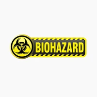 Funny BIOHAZARD Sign Reflective The Tail of The KK Car Sticker Waterproof Laser Fashion Decal Pvc 117CM X 38CM