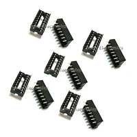 10pcs 16pin dip ic socket adapter welding type socket pitch double wipe contacts electronic accessories compatible board