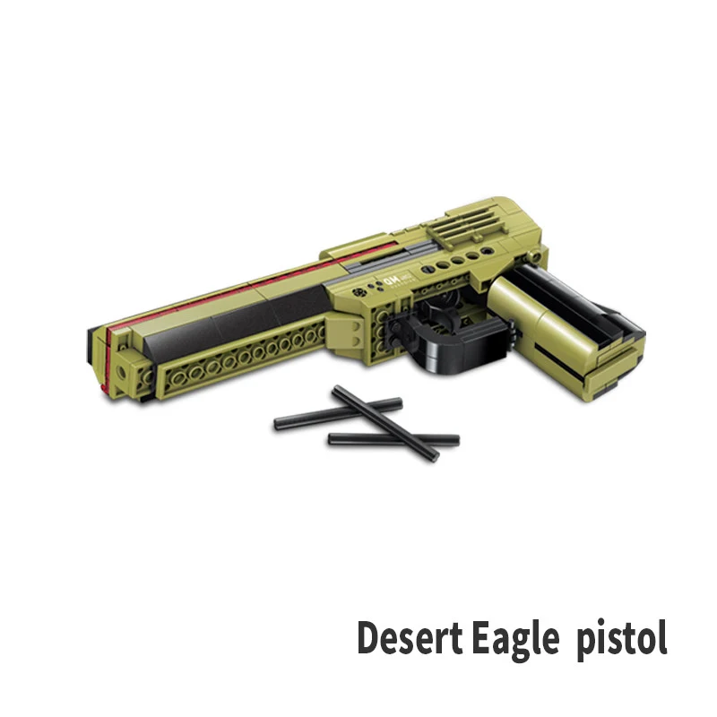 202 шт. военные ww2 Swat строительные блоки Desert Eagle Пистолет кирпич снайперская