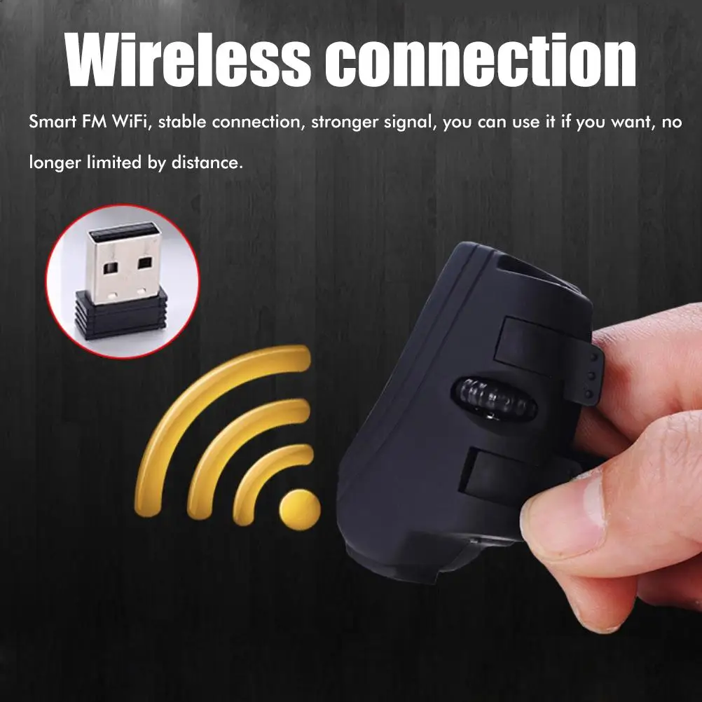 Бесшумная беспроводная мышь на палец мини USB мыши перезаряжаемая карманная