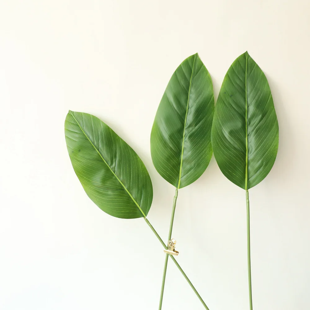 

Simulation Canna Leaves Artificial Latex Leaf Decor Wedding Background Wall Home Garden Decoration Greenery Fake Plants