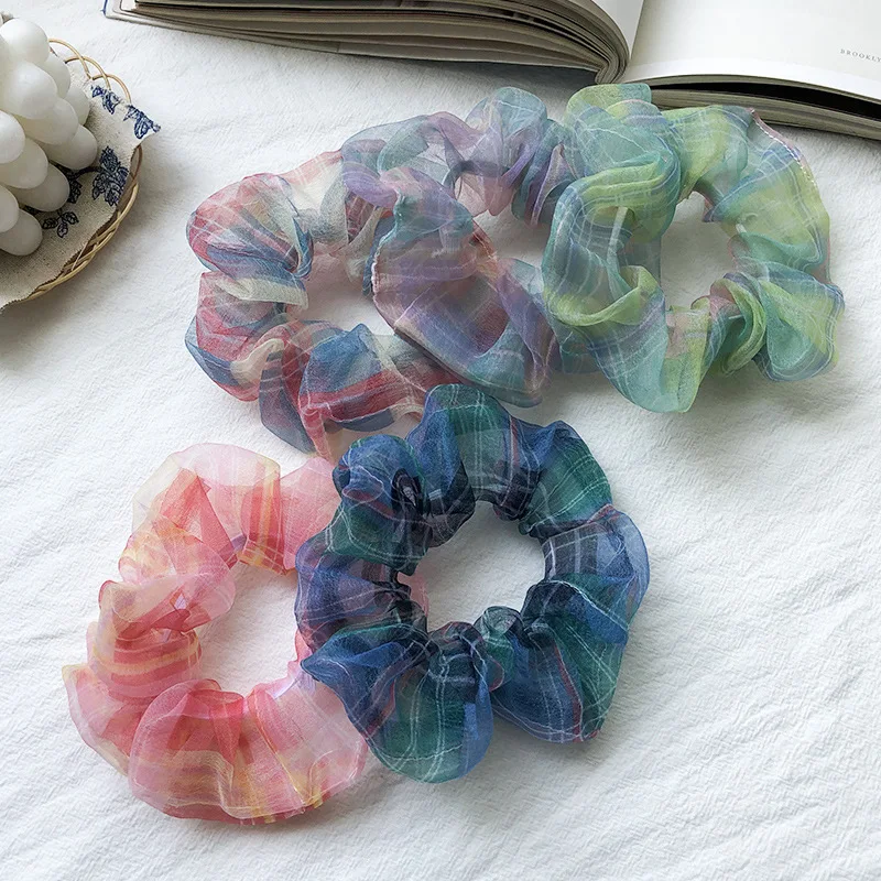 Новинка модная прозрачная сетчатая пряжа в полоску милая маленькая свежая