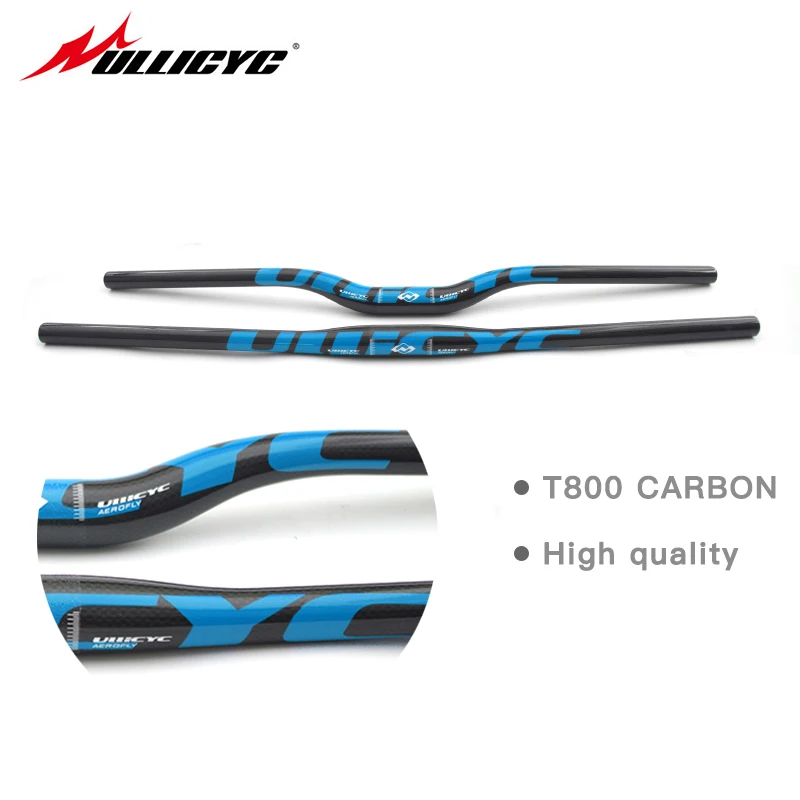 

Ullicyc Mountain Bike 3K Weave Full Carbon Fibre Handlebar Flat/Rise Carbon Bicycle Handlebar MTB Parts 31.8*580mm-740mm