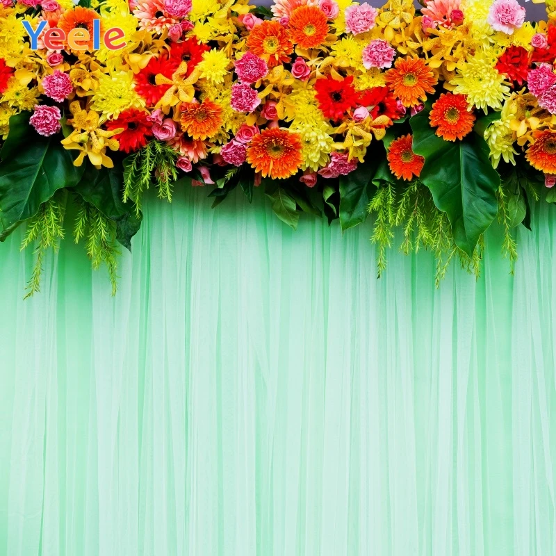 

Yeele Weddding Party Photocall Roses Curtain Decor Photography Backdrops Personalized Photographic Background For Photo Studio