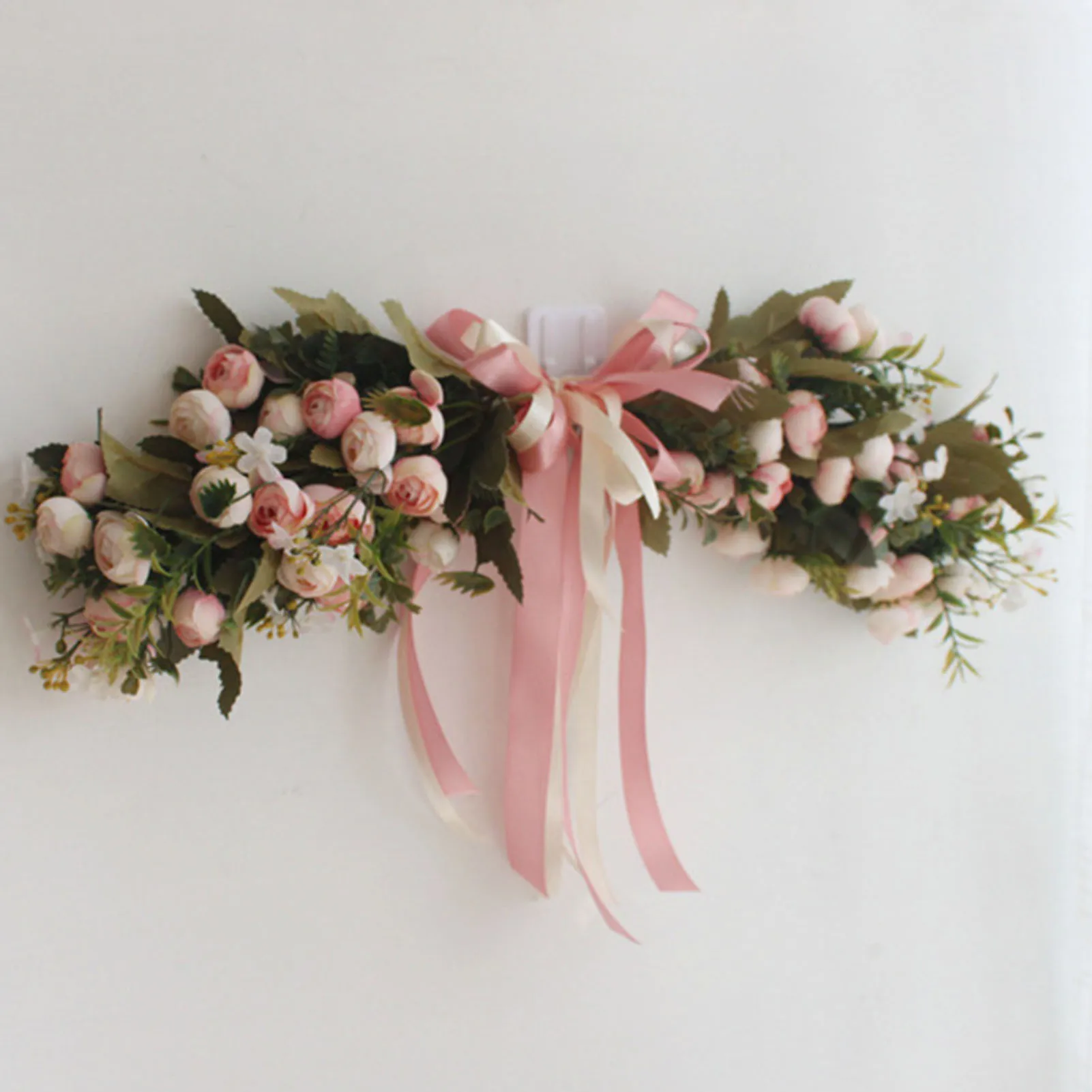 

50cm Door Wreath Large Garland Artificial Flower Wreath Wall Hanging Front Door Wreaths Home Decoration Farmhouse Decor