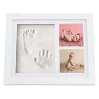 baby handprint footprint photo picture frame kit baby clay molds newborns kids diy gift souvenir