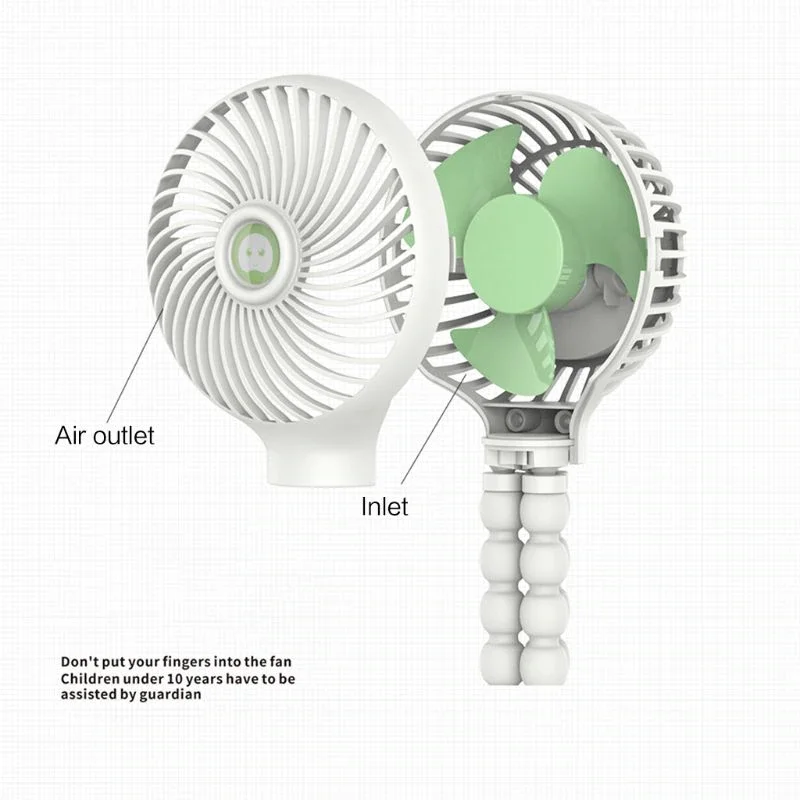 

Mini Portable Hanging Octopus Shape Stand Adjustable Handheld USB Charging Fan Cooler for Baby Stroller Student Use