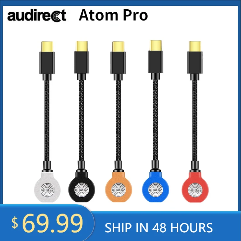 

Hilidac Audirect Atom Pro MQA ESS9218C Pro Lossless Portable Headphone Amplifier AMP USB DAC TYPE-C/Lightning PCM 32Bit/384kHz