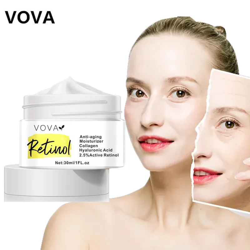 

VOVA 2.5% Retinol Face Cream Anti-Aging Collagen Remove Wrinkles Fine Lines Moisturizer Whitening Firming Lifting Skin Care 30ml