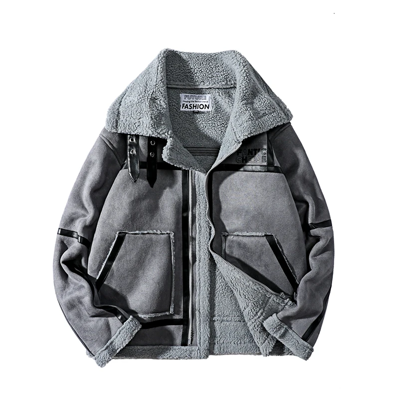 

New Arrival Winter Jacket With Fur Cotton Padded Jacket Student Loose Casual Garment Boy Turn-Down Collar Coat