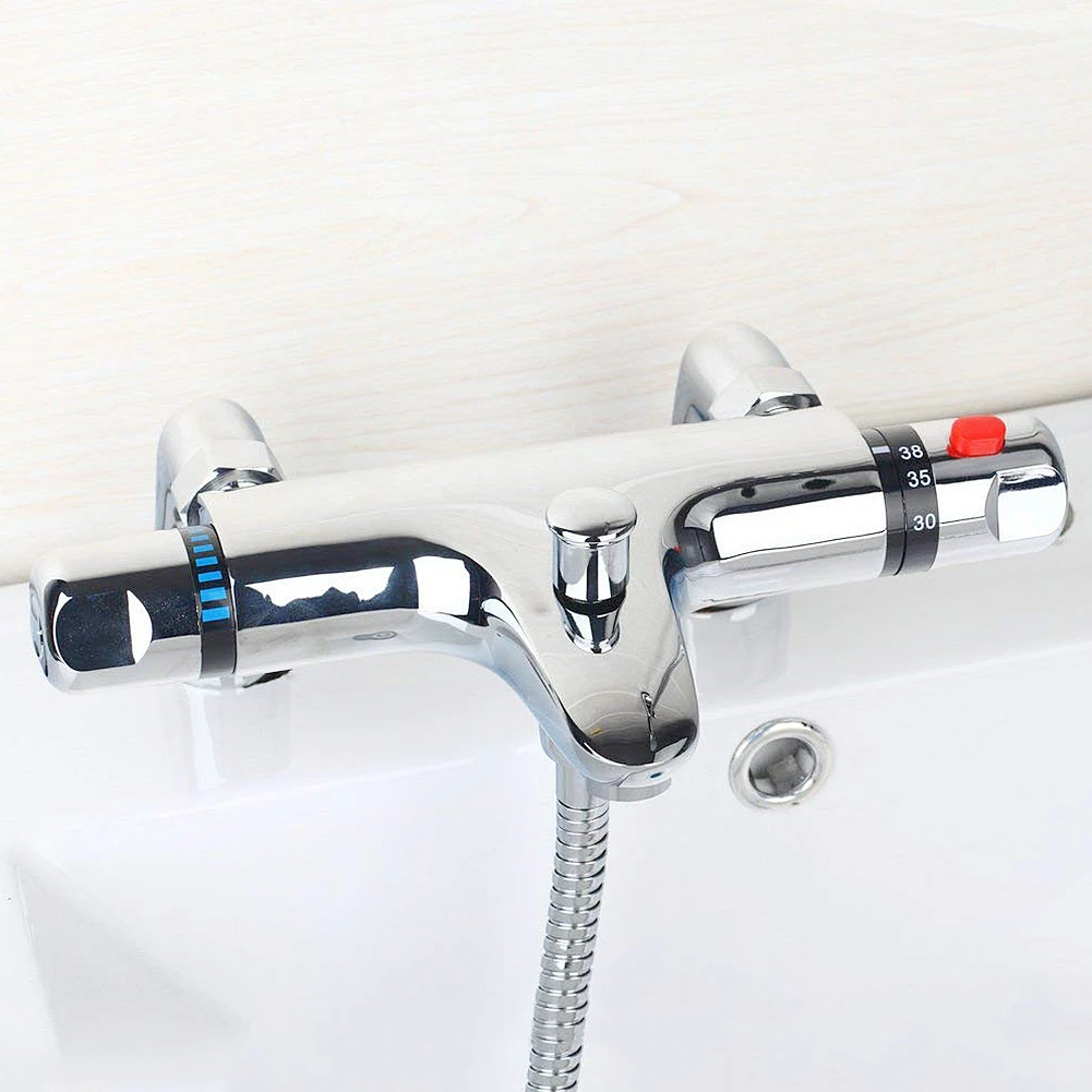 

Wall Thermostatic Bath Shower Mixer Brass Bathroom Shower Faucet Thermostatic Control Valve Mixer Tap