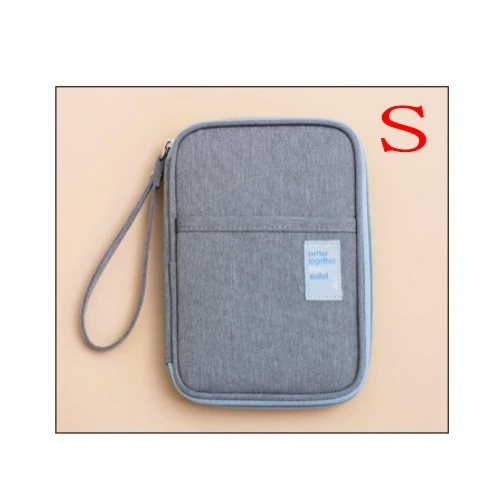 S light grey Модная Мужская и Женская дорожная Обложка для паспорта, кошелек для карт, кредитный держатель для карт, посылка для удостоверения личности, Мужская многофункциональная сумка для хранения - Цвет: S light grey