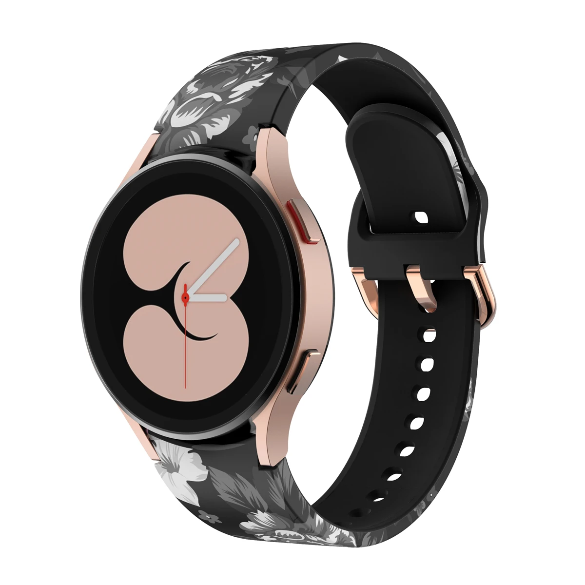 Ремешок для часов Galaxy Watch 4 Band браслет с леопардовым и радужным принтом