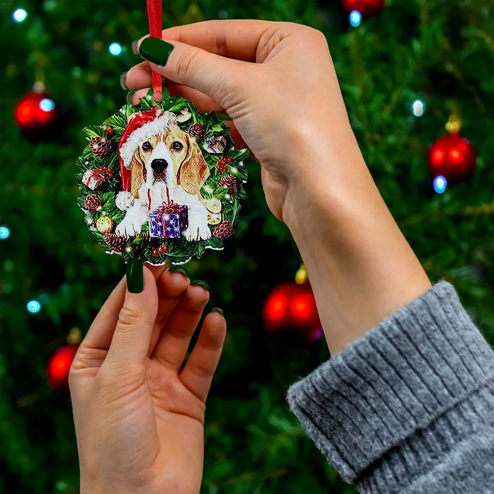 

Christmas Dog Animal Pendant Christmas Tree Decoration Pendant Holiday Party Children Living Room Ornaments Орнаменты Navidad