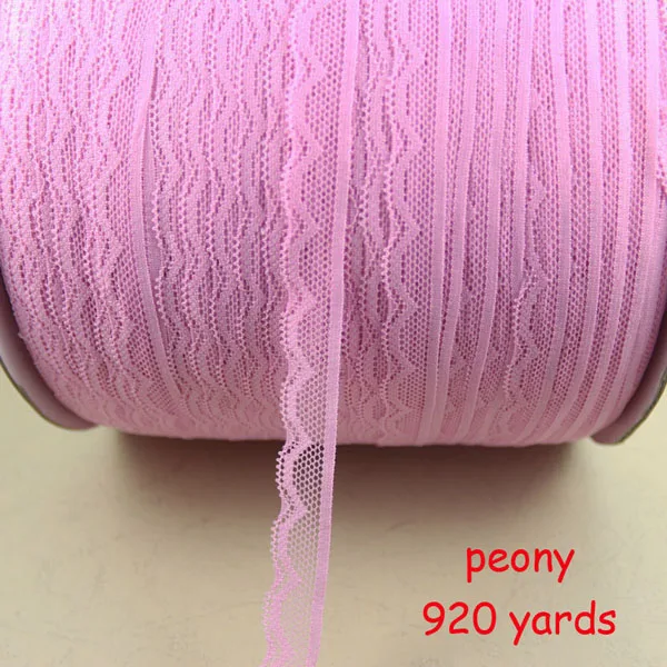 peony 10Y 10 ярдов/партия 14 мм эластичное тянущееся кружево обруч/одежды/одежда кружевные аксессуары свадебное украшение из ткани кружевная ткань с широкой отделкой - Цвет: peony 10Y
