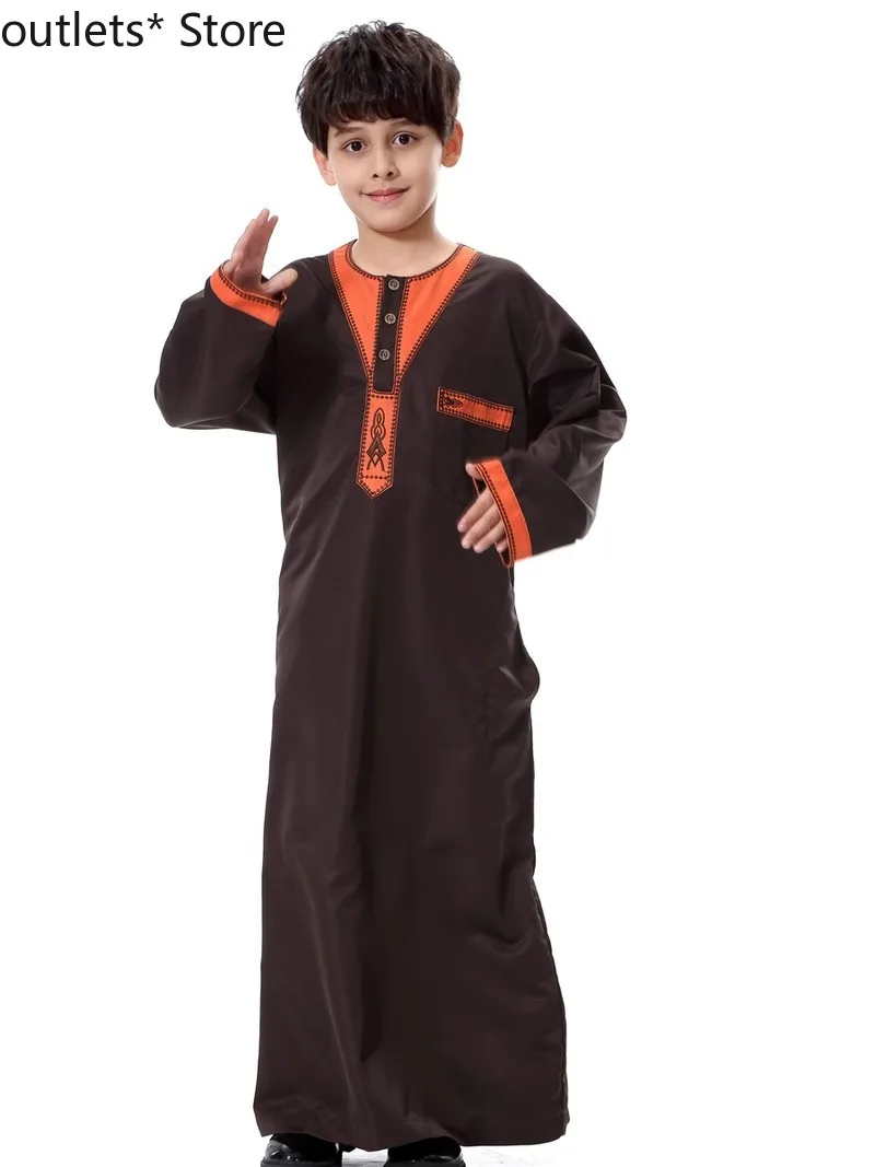 

Arab Children's Clothing Boys Robe Middle Eastern Clothing Muslim Ethnic Clothing Youth Fashion Arab Abaya Dubai Dress