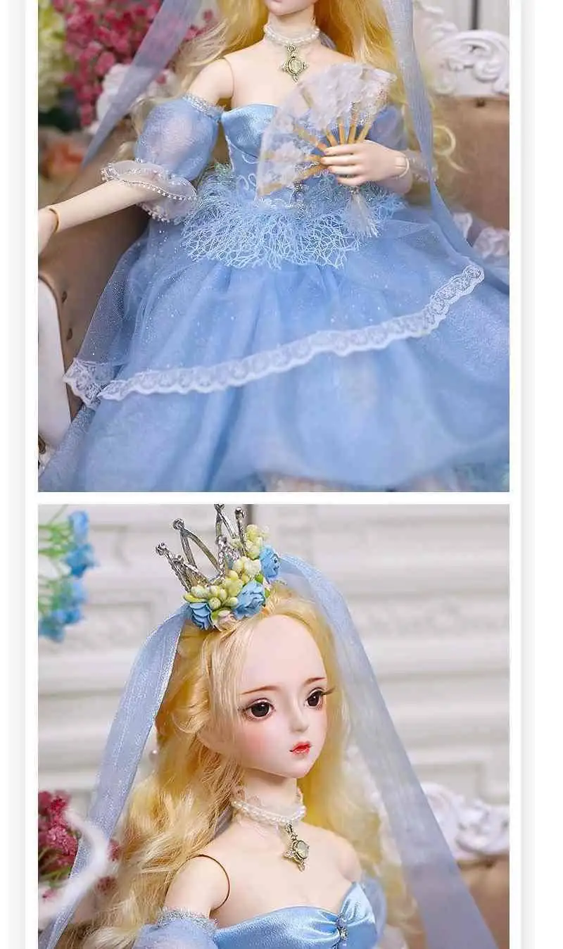 62 см BJD кукла 1/3 шарнир тела ручная роспись набор для макияжа с одеждой обувь ювелирные изделия и Подарочная коробка SD куклы высокого качества игрушка