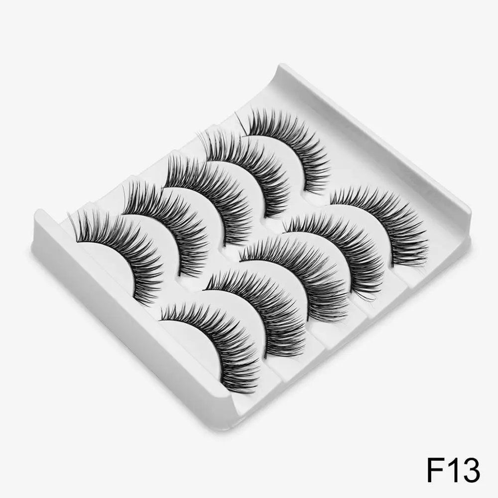 8 пар 3D норковые Накладные ресницы ручной работы натуральные длинные ресницы пушистые ресницы Многоразовые Накладные ресницы инструмент для наращивания - Цвет: F13
