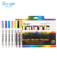 20 colors acrylic paint marker pen art marker pen for ceramic rock glass porcelain mug canvas permanent paint markers stationery