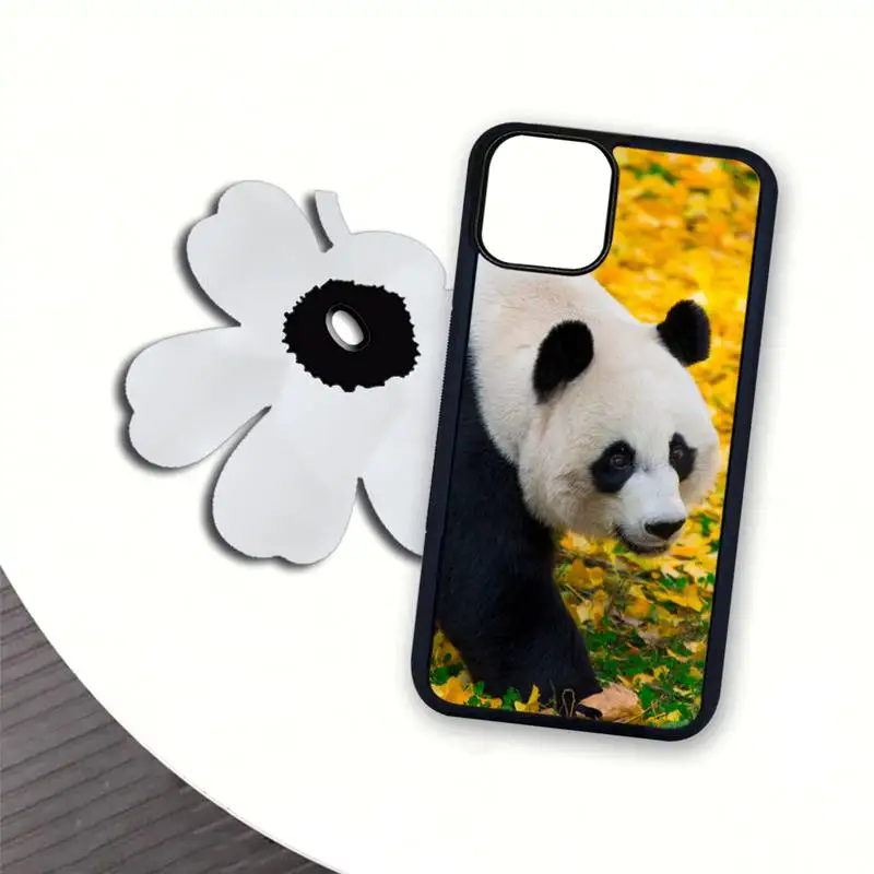 

Panda flower art illustration TPU PC phone cover case for iphone se 2020 6 6s 7 8 plus x xs max xr 11 12 pro max coque