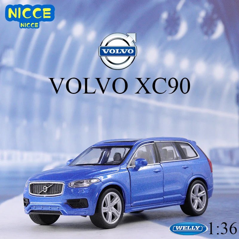 

WELLY 1:36 VOLVO XC90 SUV High Simulator Pull Back Car Model Car Metal Alloy Toy Car Vehicle for Kids Gift Collection B631
