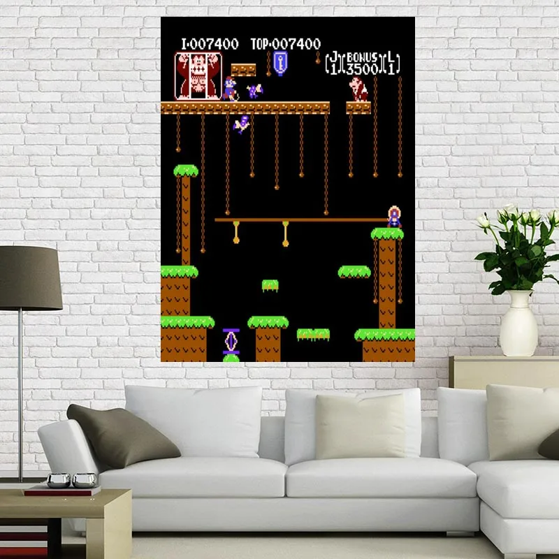 7 Donkey Kong-игровой постер в стиле ретро nintendo(классический Donkey Kong/NES), 40x60 см украшение дома на заказ холст постер - Цвет: 7