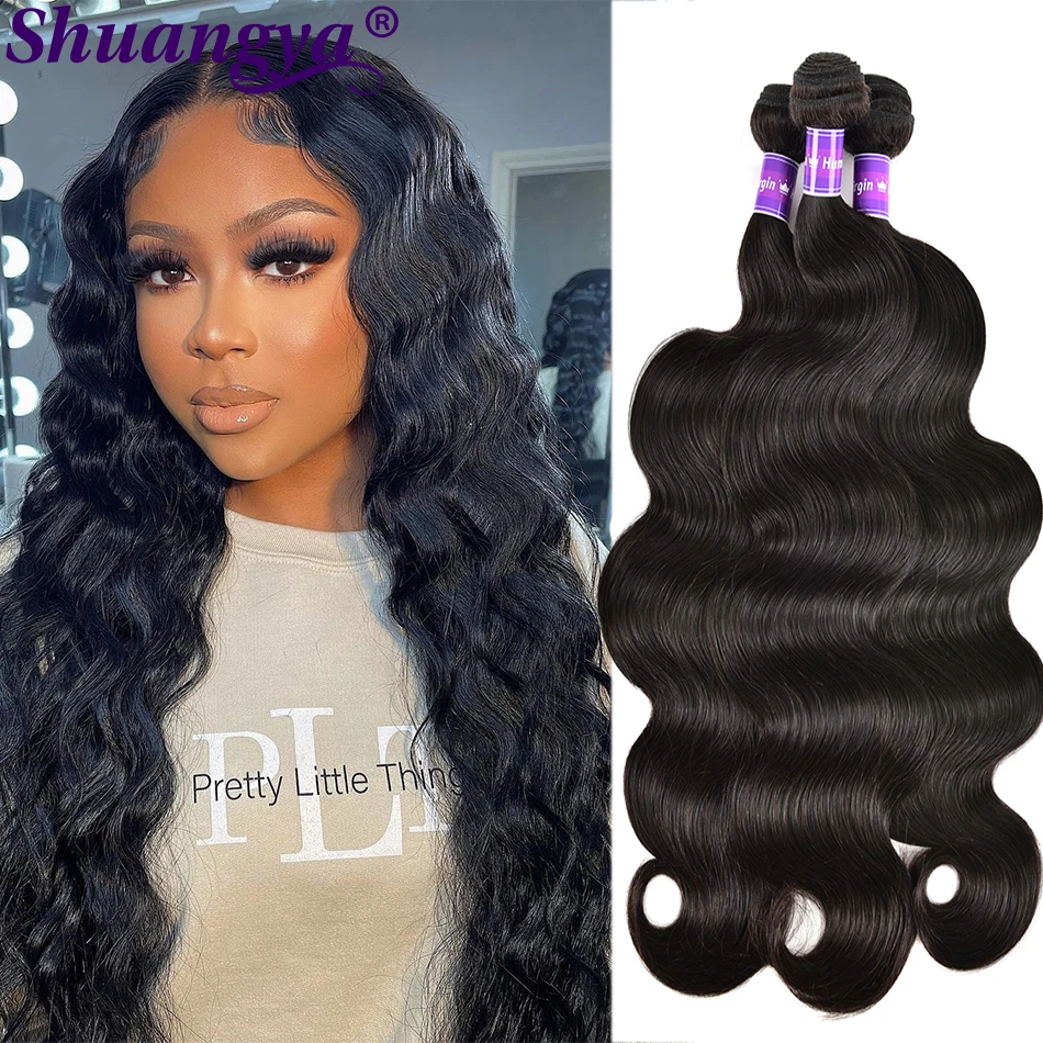 Wholesale Price Bundles Deals Peruvian Body Wave Hair 100% Human Unpressed Virgin Shuangya | Шиньоны и парики