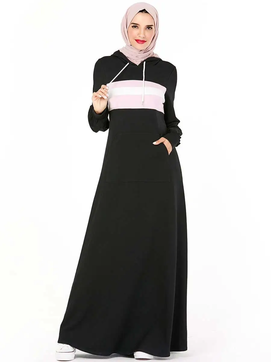 Женское повседневное длинное платье макси в арабском и мусульманском