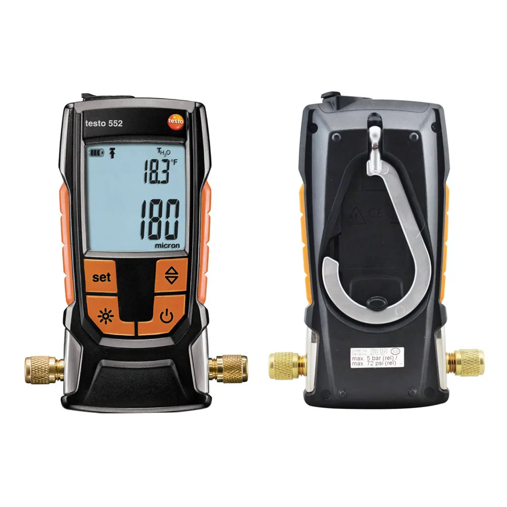 Digital Vacuum Micron Gauge Pressure With Bluetooth Hvac Temperature Tester Measuring Instrument Device Smart App Testo 552
