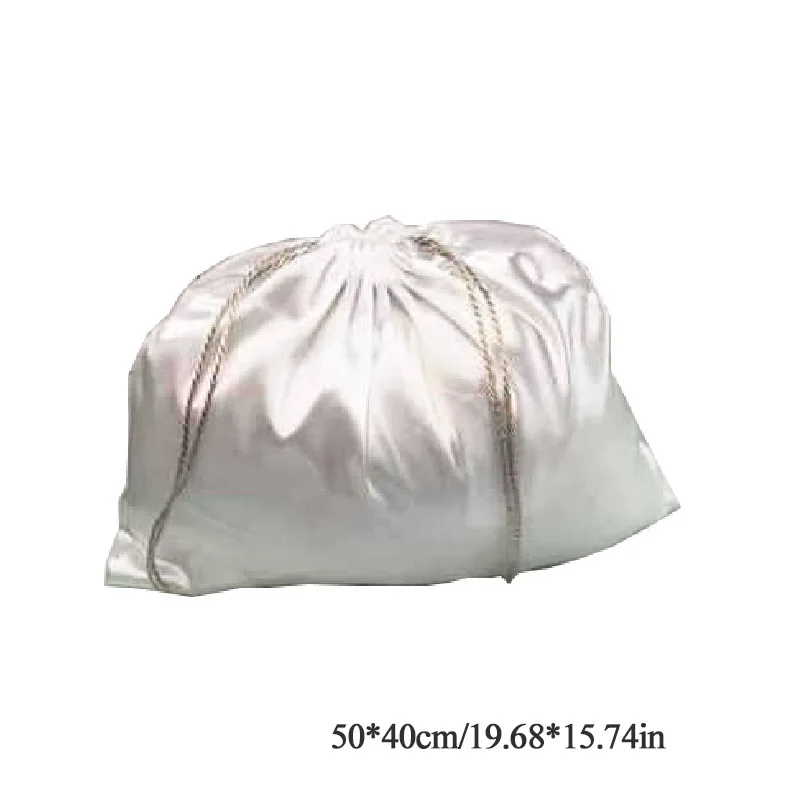 

Fashion Satin Gift Bag Jewelry Pouch Drawstring Wedding Organizer Custom Logo Drawstring Unisex Bag Environmental Packaging Bag