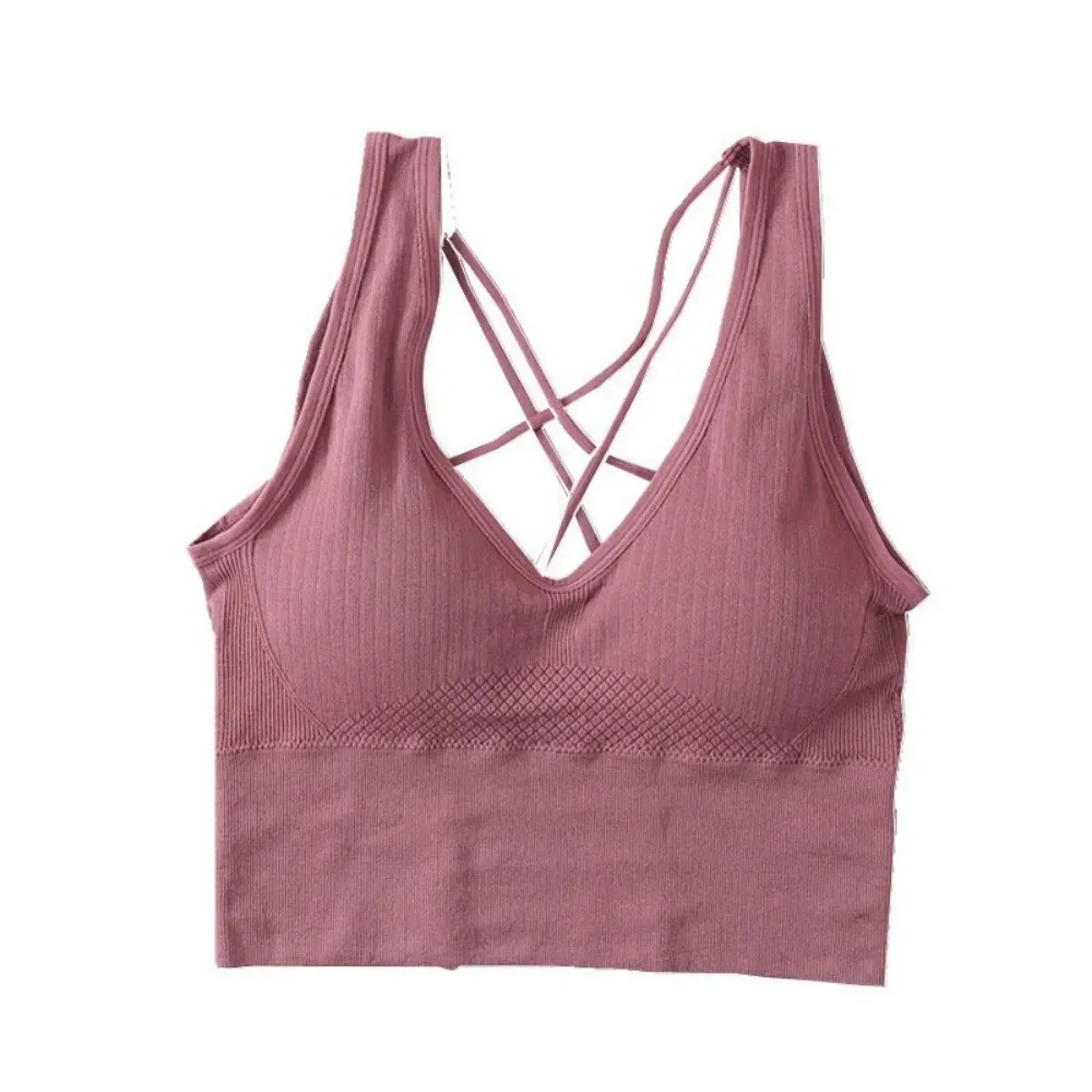 

2021 Beauty Back Sports Bra Women Shockproof Sexy Breathable Athletic Fitness Running Gym Vest Tops Sportswear Crop Push Up Top