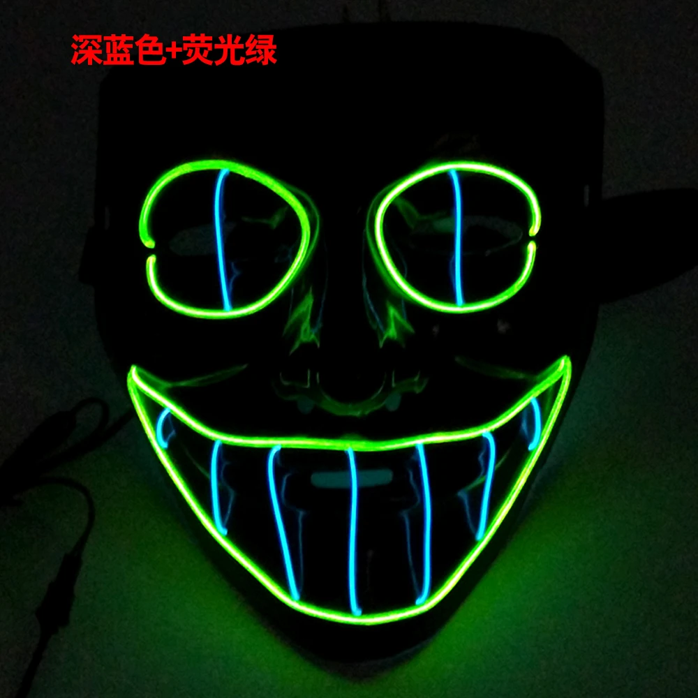 Светодиодная маска для Хэллоуина V клоун злая вечеринок и маскарадов маски