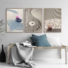 Художественное оформление для гостиной печать картин на стену плакаты современные принты Zen камни Орхидея цветок спа комната холст живопись