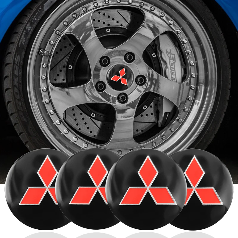 4 шт. 56 мм колпачок ступицы колеса автомобиля значок наклейки для Mitsubishi Ralliart Lancer ASX