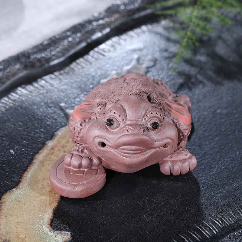 Чайный набор Yixing руда из фиолетовой глины для домашних животных Золотая жаба