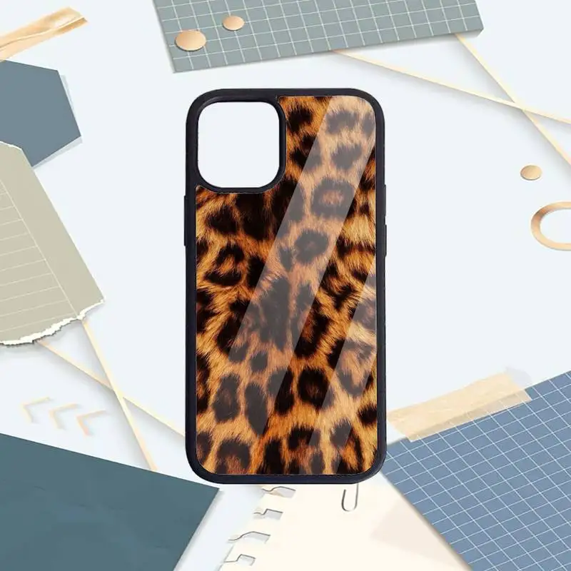 

Leopard cheetah skin print pattern Phone Case PC for iPhone 11 12 pro XS MAX 8 7 6 6S Plus X 5S SE 2020 XR Luxury brand funda