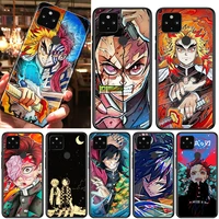 Demon Slayer HOT Anime For Google Pixel Pro Black Phone Case Shell Soft Fundas Coque Capa Shockproof Cover