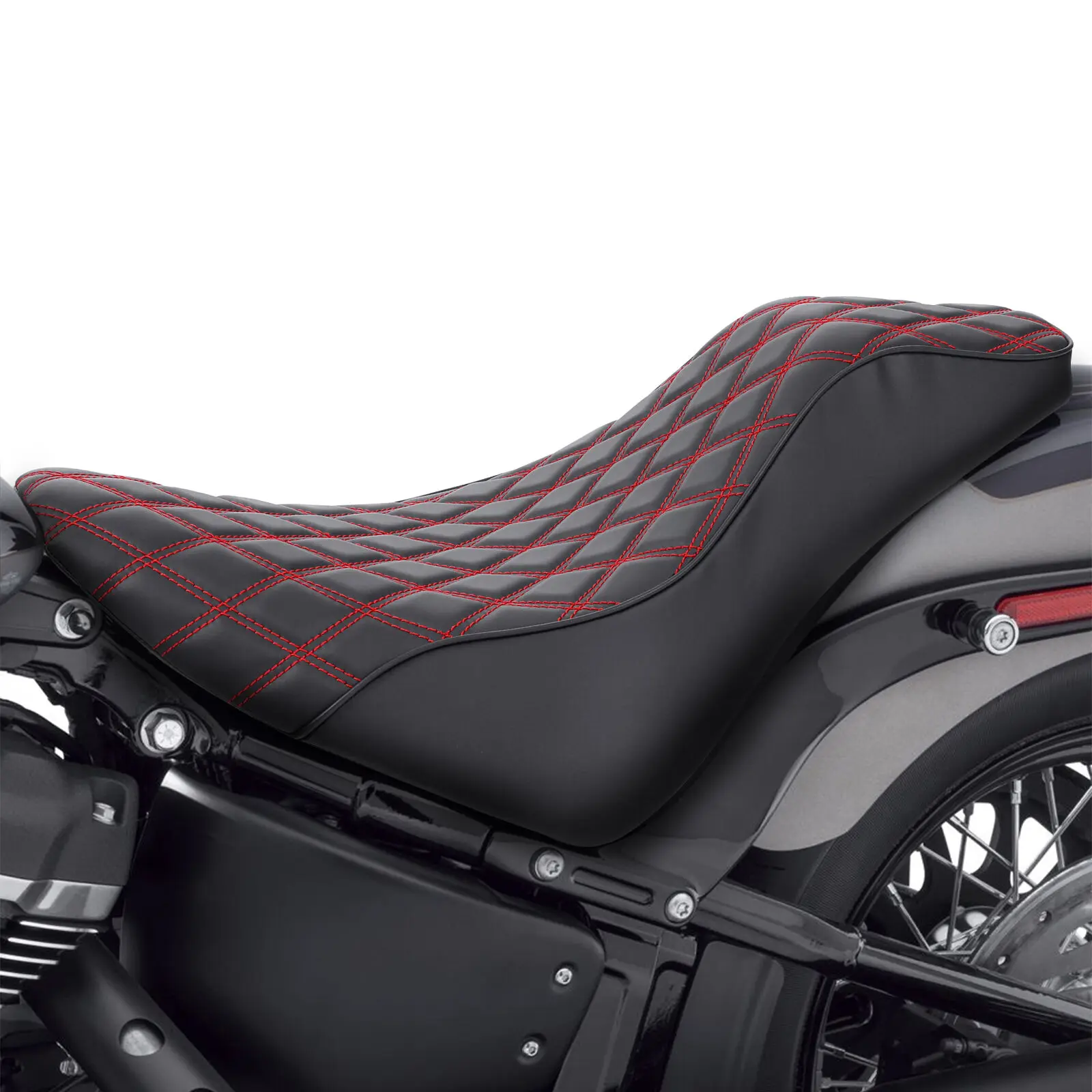 

Motorcycle Stitching Driver Solo Seat For Harley Softail FLDE FLHC FLHCS FLSL FXBB 2018-2021 2020 2019
