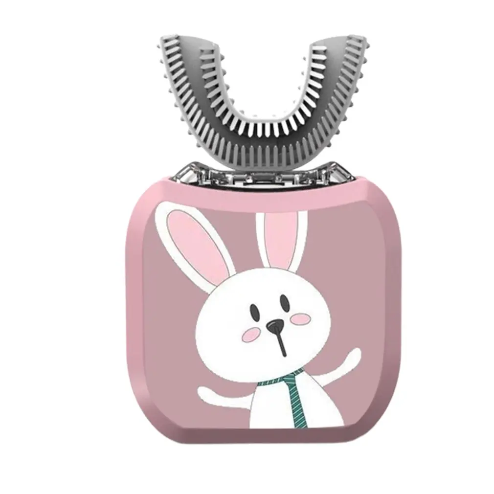 

Детская электрическая зубная щетка U-образная умная звуковая перезаряжаемая силиконовая Детская электрическая зубная щетка