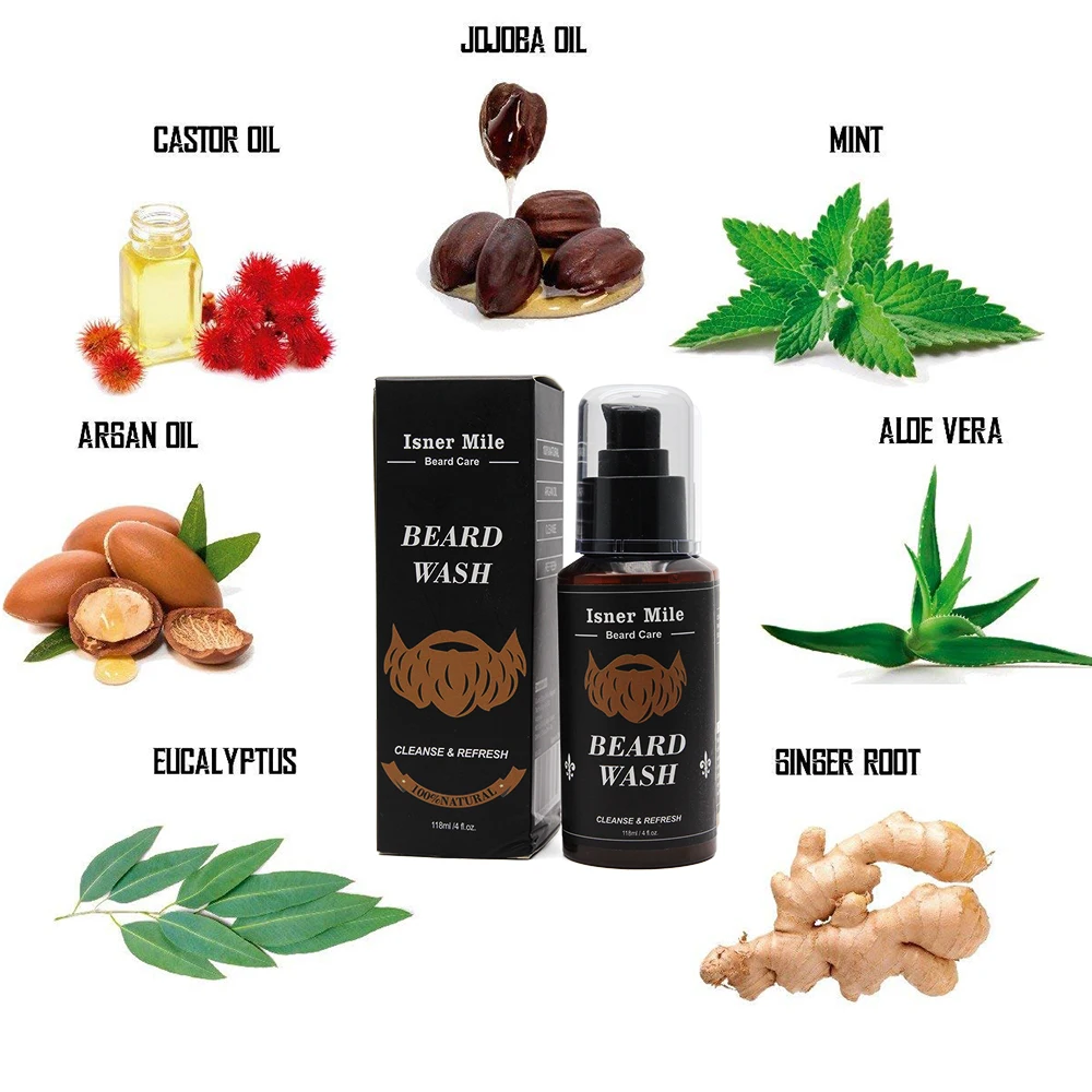 Шампунь для Мужской Бороды глубокое очищение питательное средство очищения