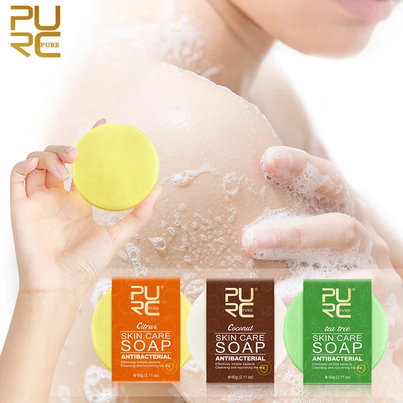 

PURE Hand Soap Antibacterial Germ Soap Body Cleansing Shampoo Antifungal Solid Bar Hand Wash Refreshing Soft Smooth Skin Care
