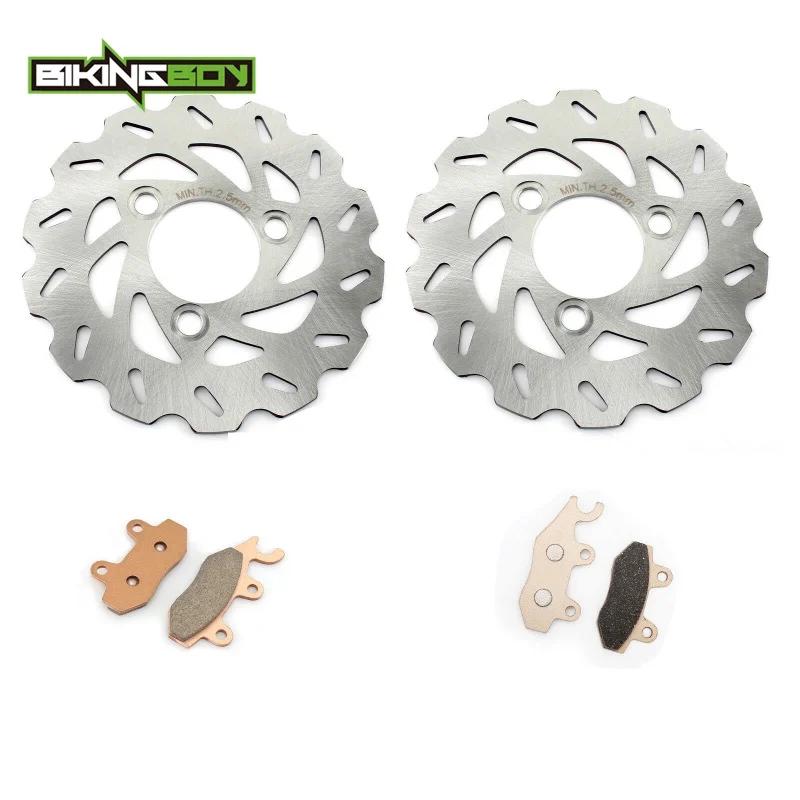 

BIKINGBOY 160mm Front Brake Discs Rotors Disks + Pads For Suzuki LT-R 450 06 07 08 09 10 11 LTR 450 Z Quad Racer 2008-2010 Set