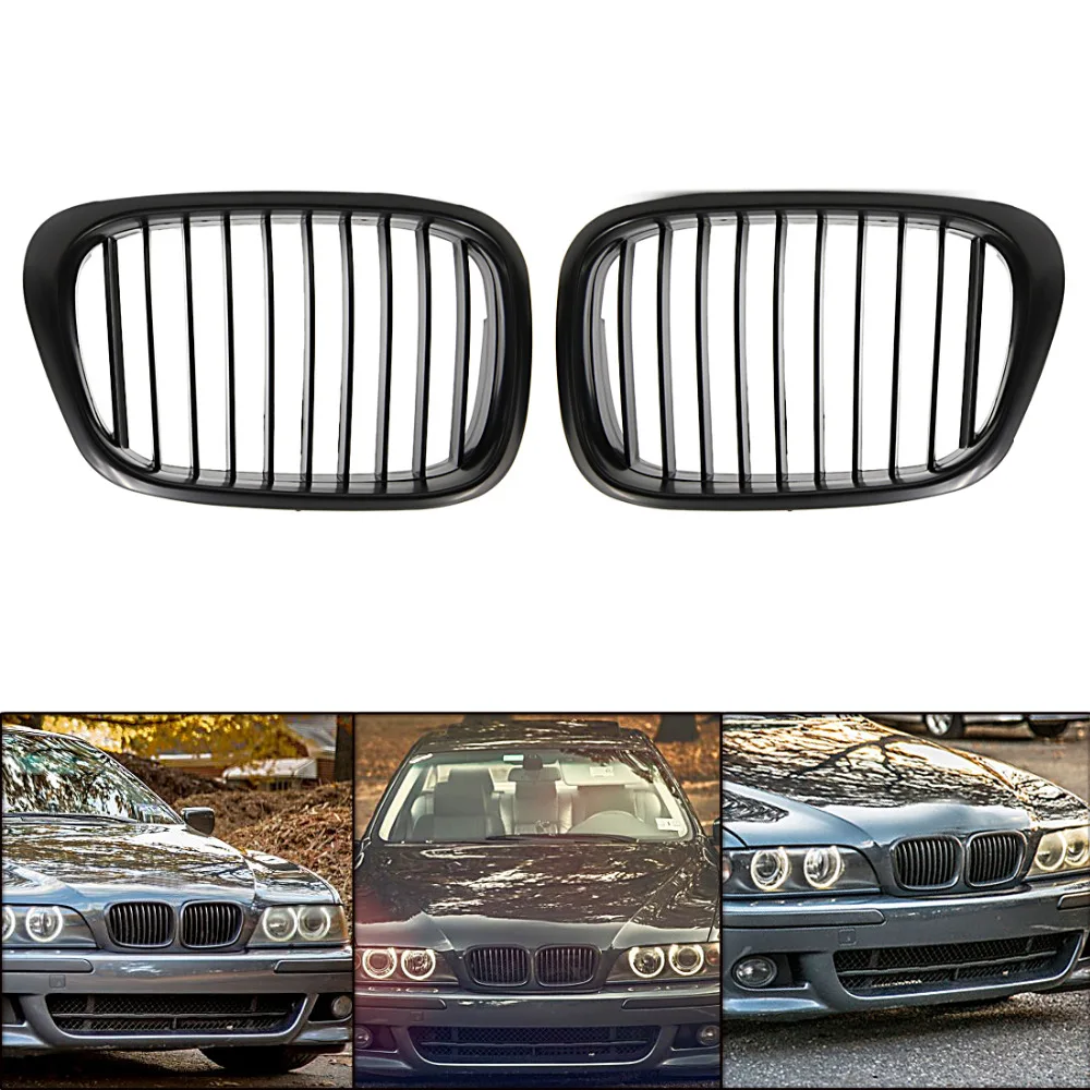 X Autohaux матовый черный фронт почек Гоночная рама решетки гриль для 1997 2003 BMW E39 5