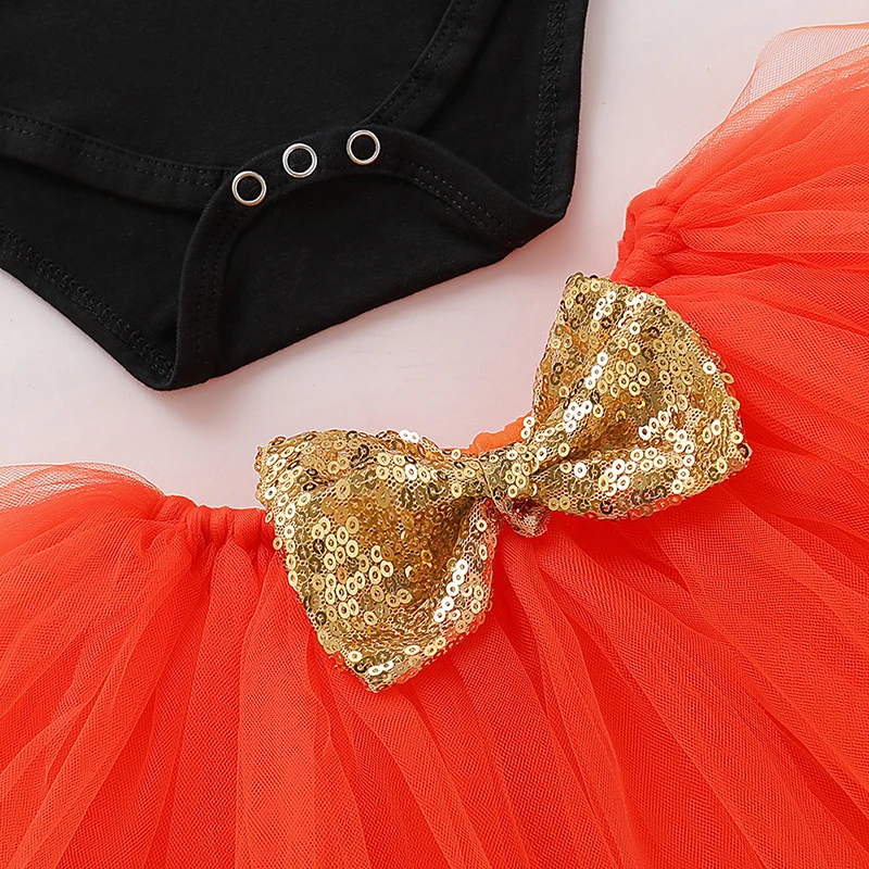 4 предмета забавный комбинезон с тыквой + юбка повязка на голову детская одежда